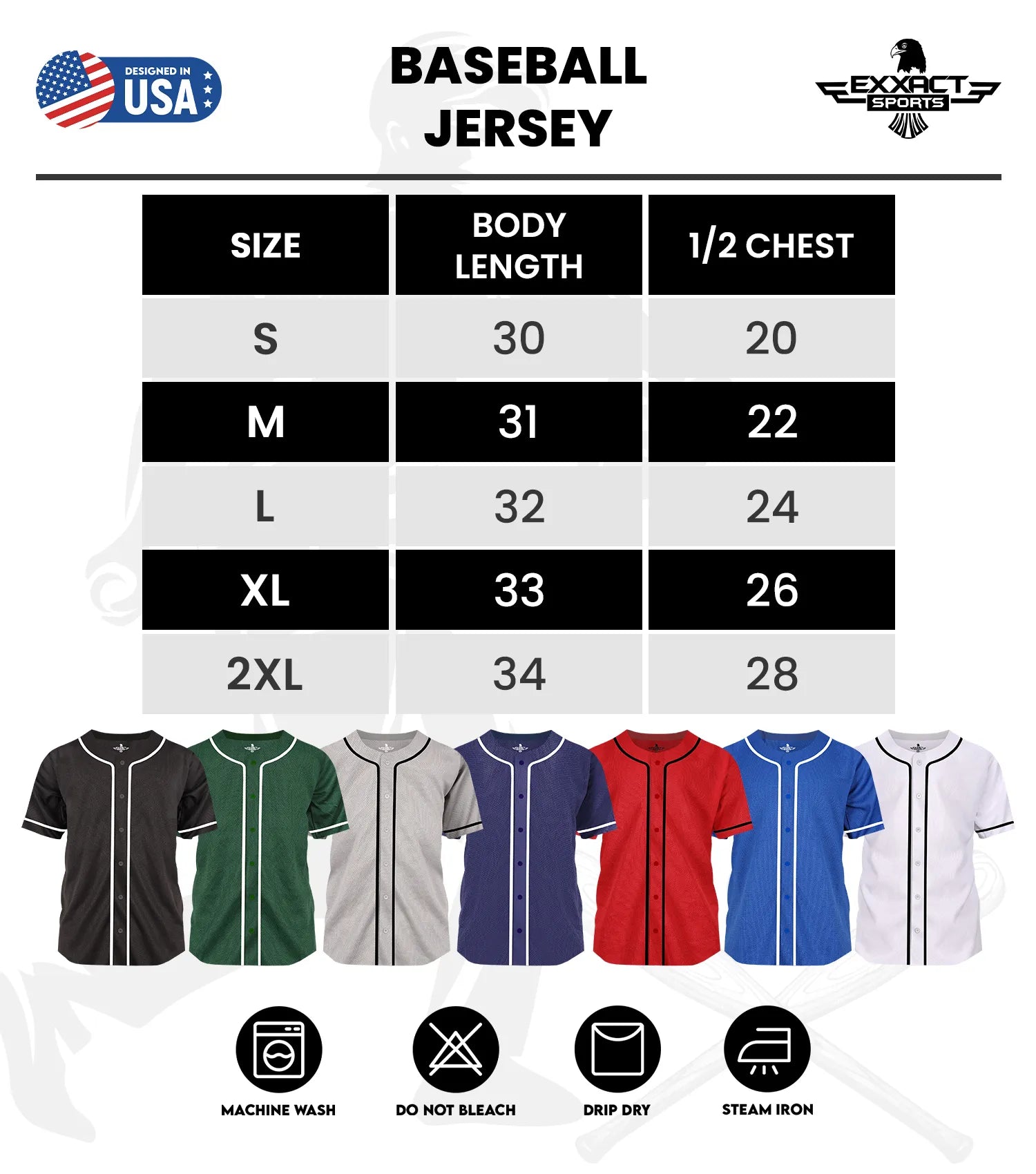 Baseball Jersey for Men and Women, Button Down Plain Jersey (Black)