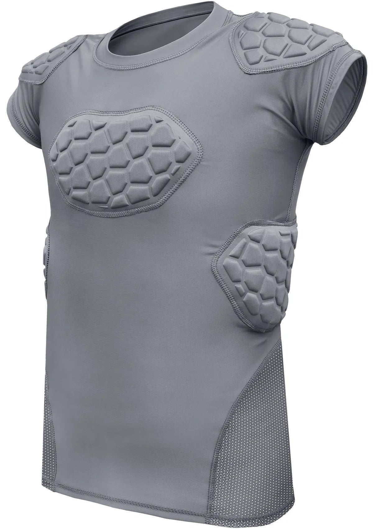 Achaean Padded Compression Shirt For Football, Rugby, Flag Football – Chest & Shoulder Protection