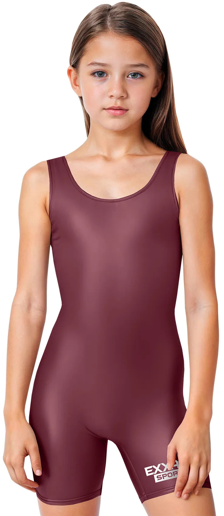 Girls Maroon Wrestling Singlets