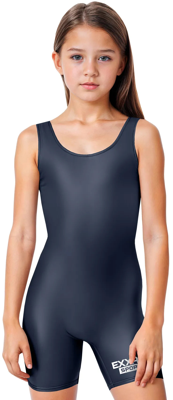 Girls Navy Wrestling Singlets
