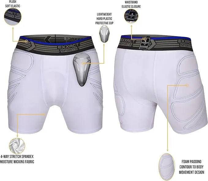 Sliding Shorts w/Hard Cup & Foam Padding for MMA (Youth)