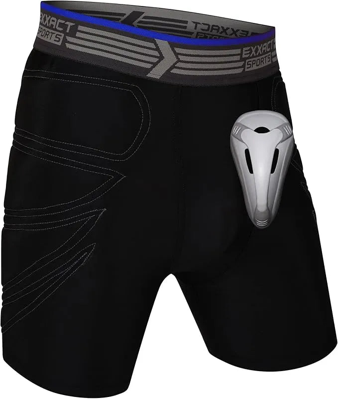 Sliding Shorts w/Hard Cup & Foam Padding for MMA (Youth)