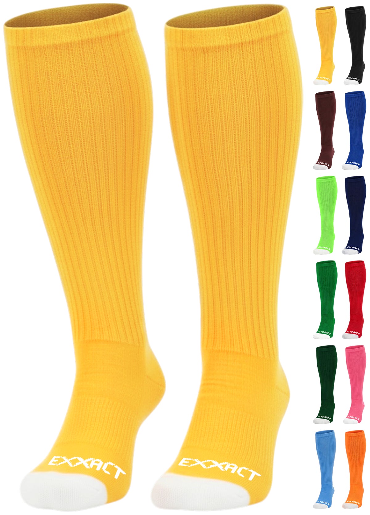 Exxact Sports Over the Calf Baseball Socks (Gold)