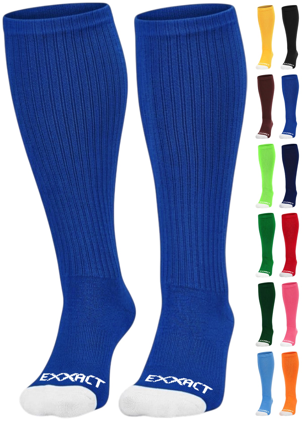 Exxact Sports Over the Calf Baseball Socks (Royal Blue)