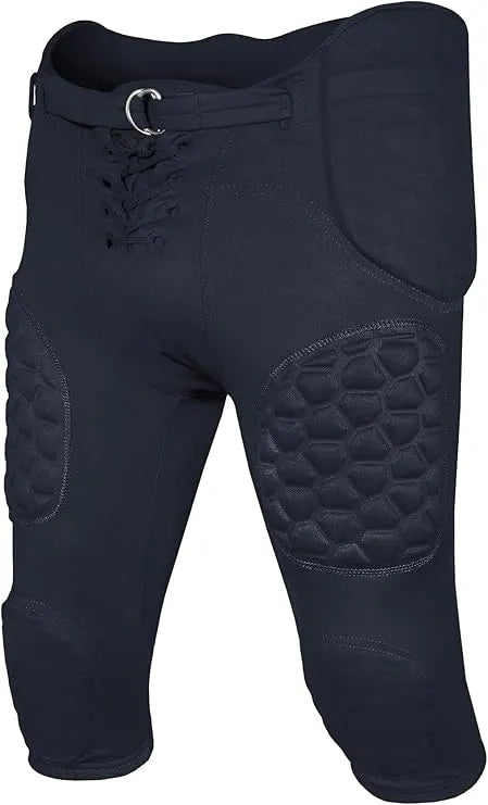 Rebel Boys Integrated Football Pants with Built-in Pads Navy (Youth)