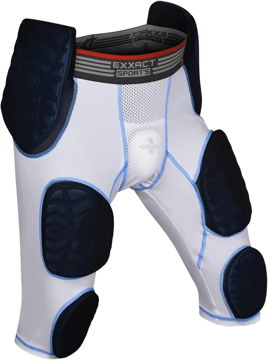 Combat 7 Pads Men's Football Girdle with Cup Pocket White Combat Plus (Adult)