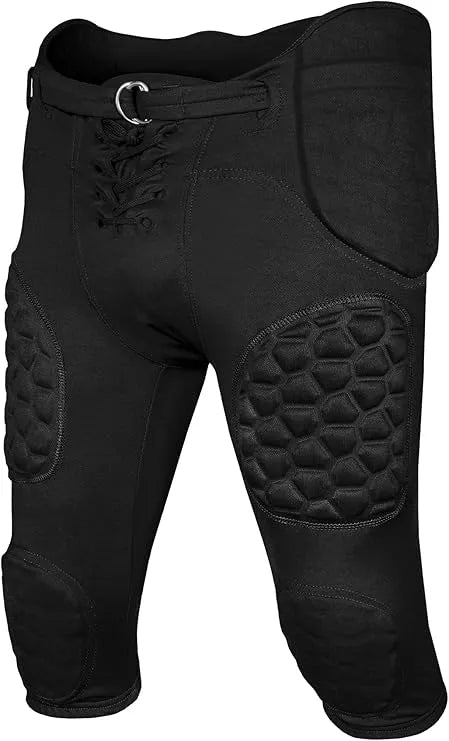 Rebel Boys Integrated Football Pants with Built-in Pads Black (Youth)