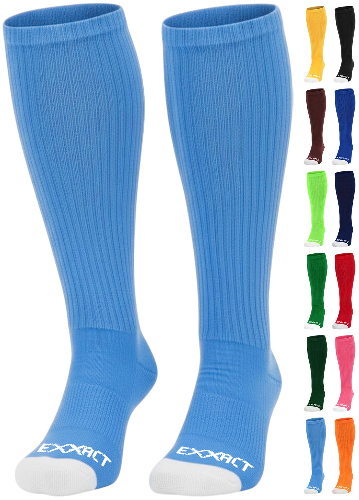 Exxact Sports Over the Calf Baseball Socks (Columbia Blue)