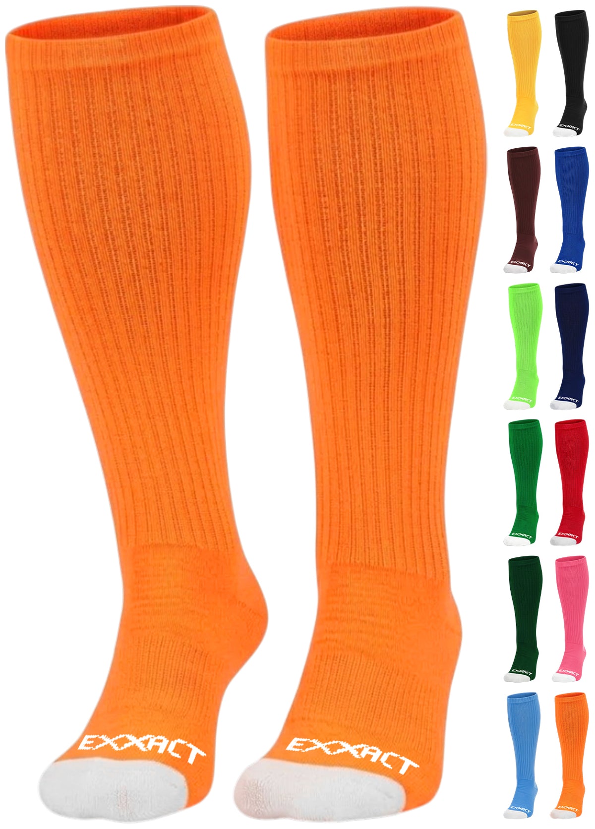 Exxact Sports Over the Calf Baseball Socks (Orange)