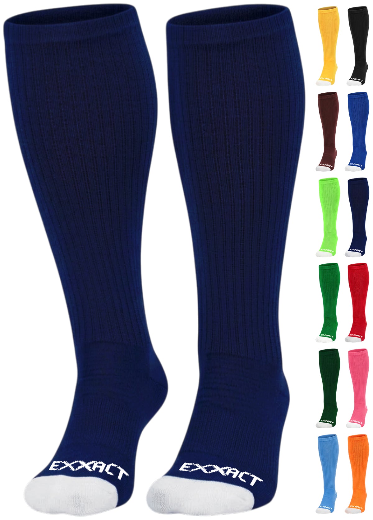 Exxact Sports Over the Calf Baseball Socks (Navy)