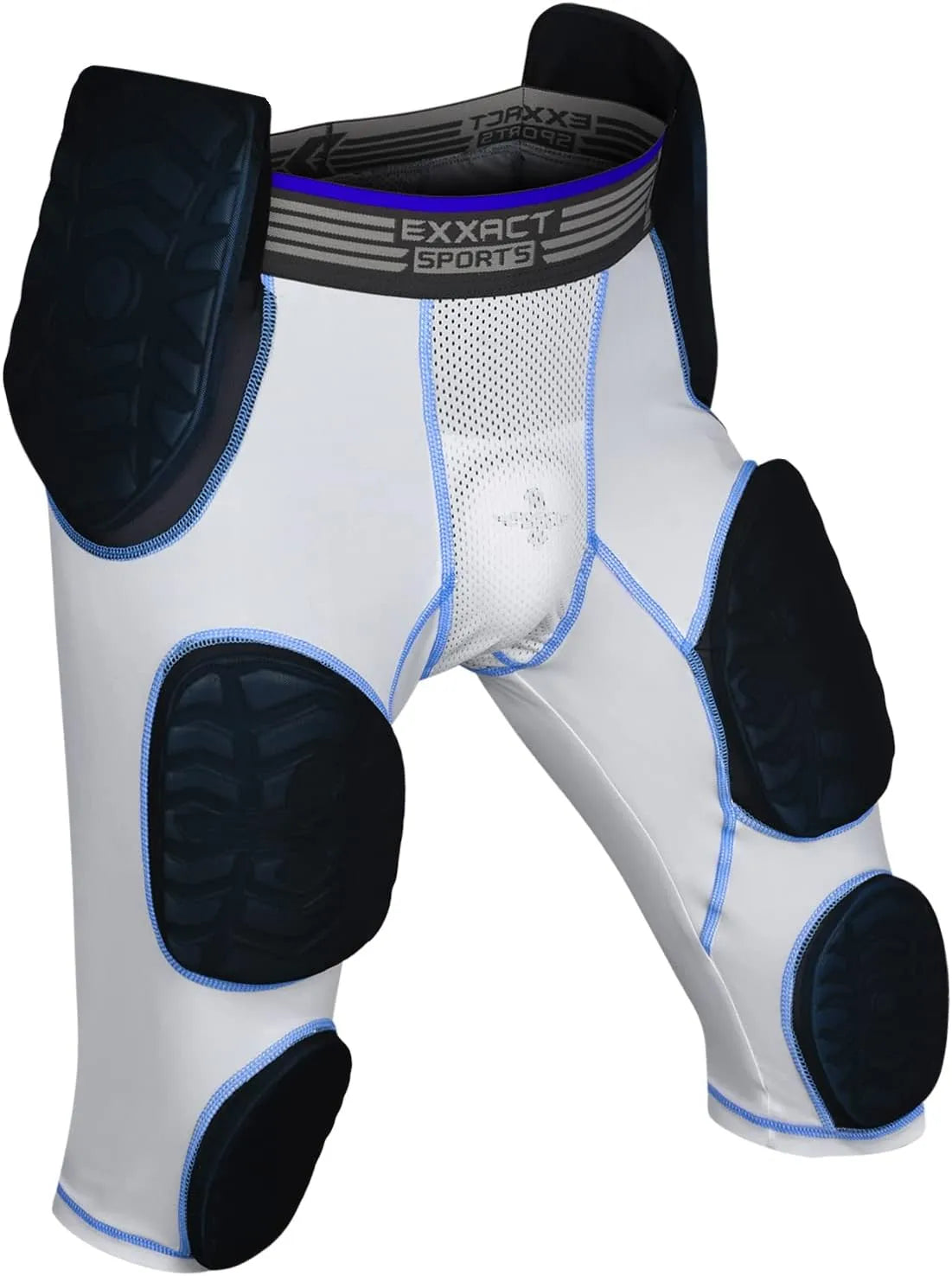 Combat 7 Pads Boys Football Girdle with Cup Pocket White Combat Plus (Youth)
