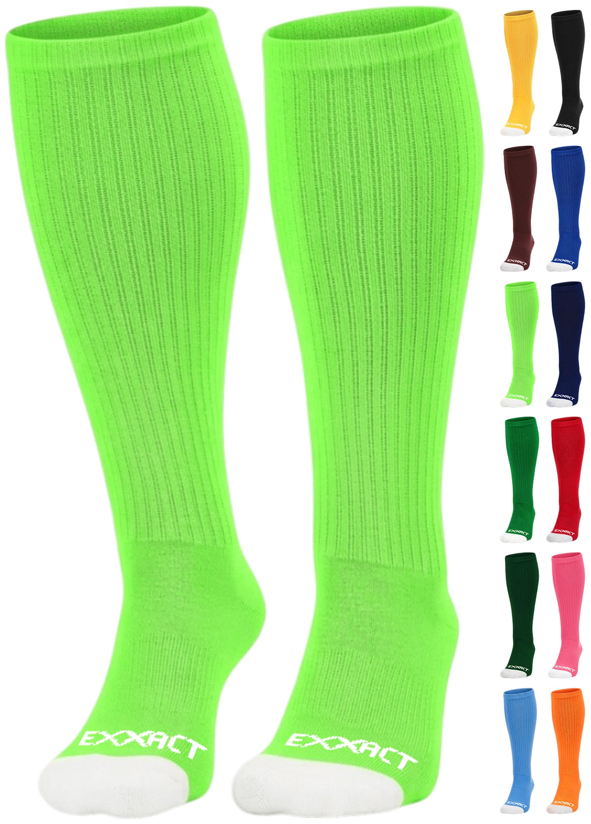 Exxact Sports Over the Calf Baseball Socks (Neon Green)