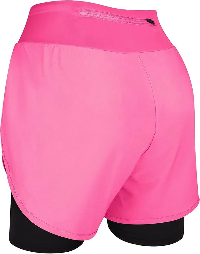 2 in 1 Shorts Women Athletic Shorts with Spandex Underneath Adult Exxact Sports