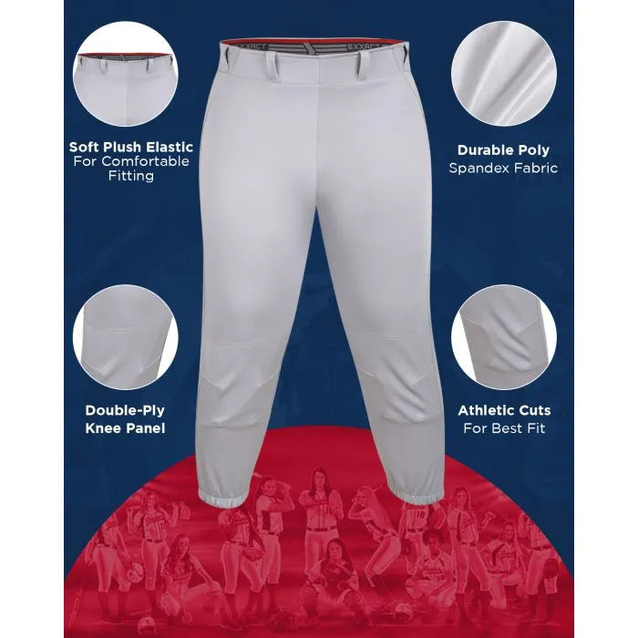 Knicker/Yoga Style Softball Pants, For Womens