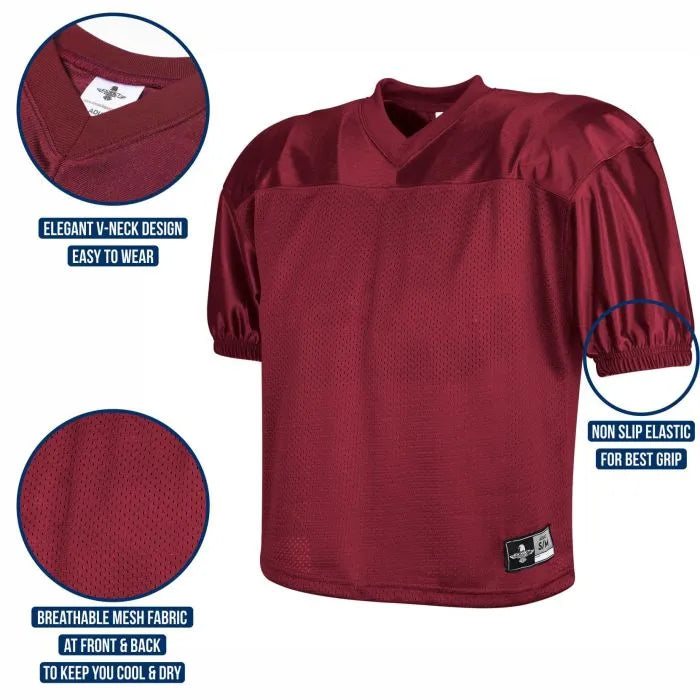 Football Practice Jersey for Boys Maroon (Youth)