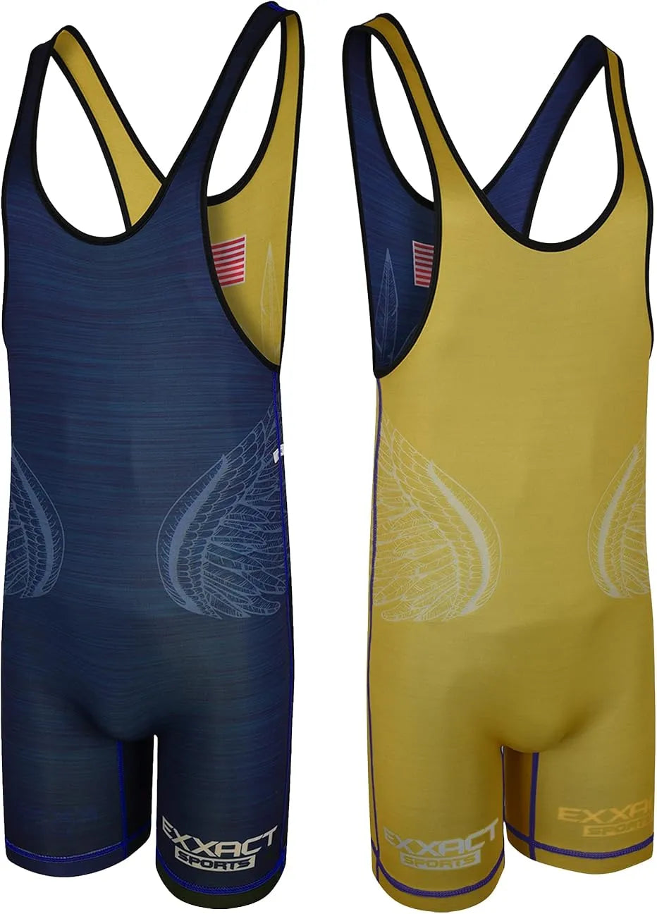 REVERSIBLE WRESTLING SINGLET FOR GYMNASTIC & MMA Navy (UNISEX ADULT/YOUTH)