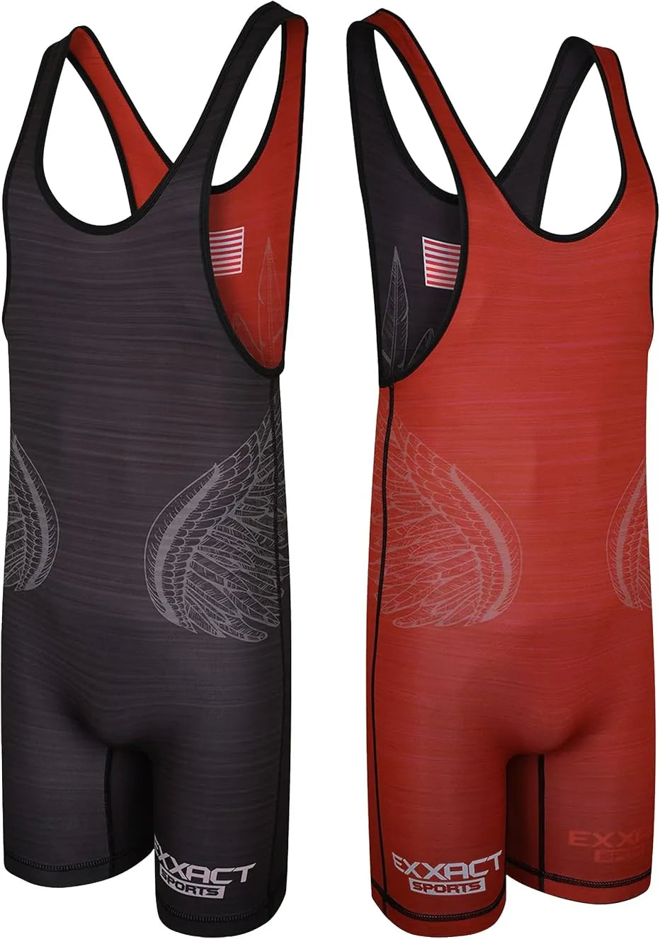 REVERSIBLE WRESTLING SINGLET FOR GYMNASTIC & MMA Red Texture (UNISEX ADULT/YOUTH)