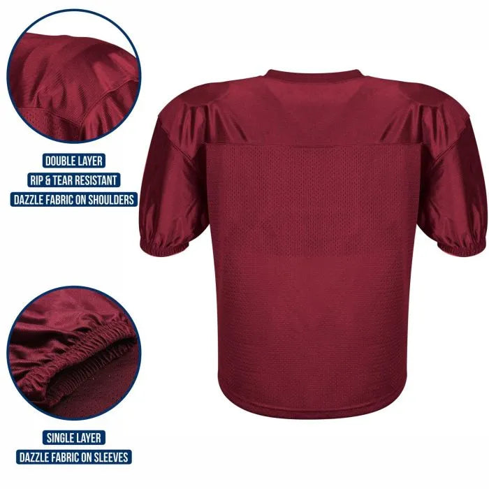 Football Practice Jersey for Boys Maroon (Youth)