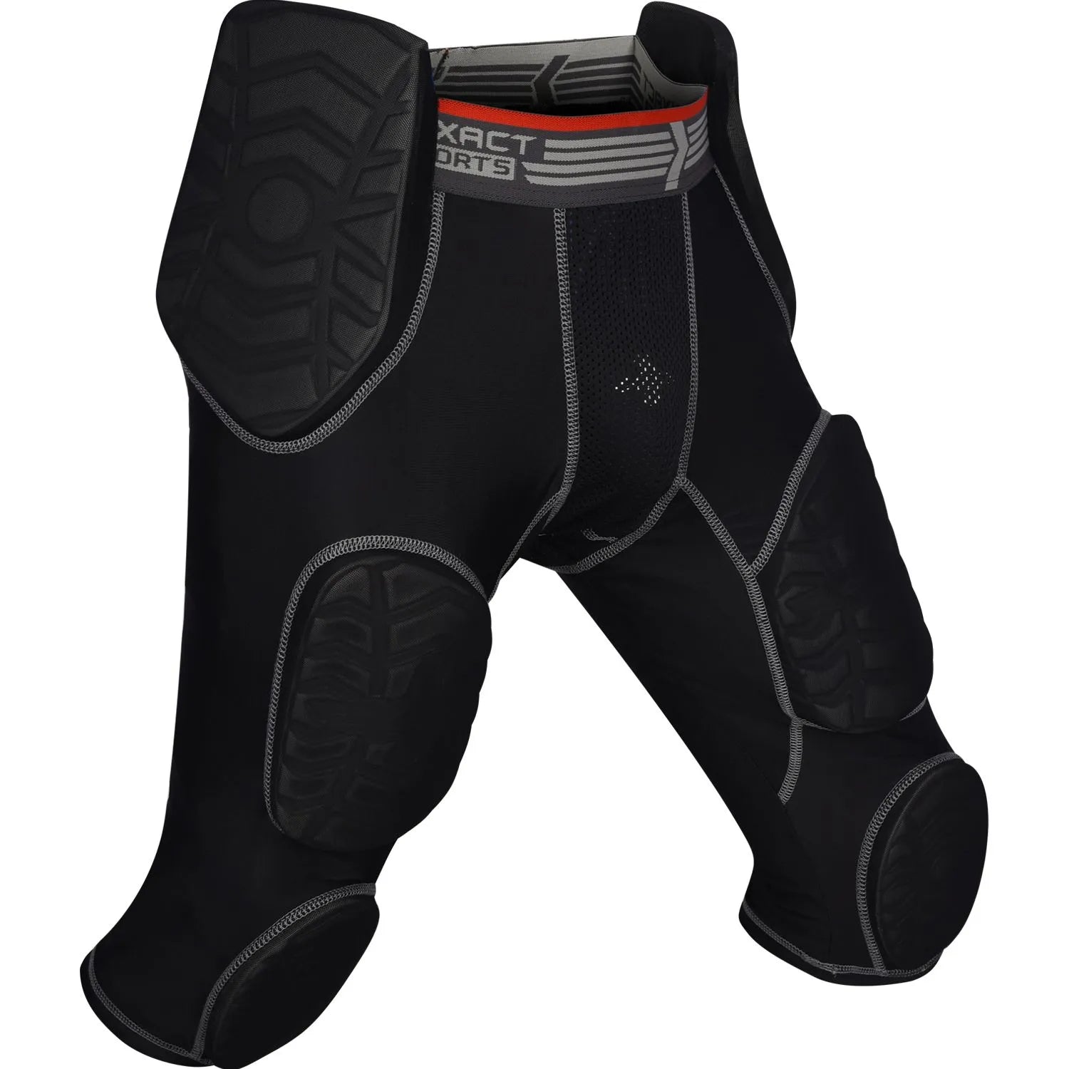 Combat 7 Pads Men's Football Girdle with Cup Pocket Black Combat Plus (Adult)