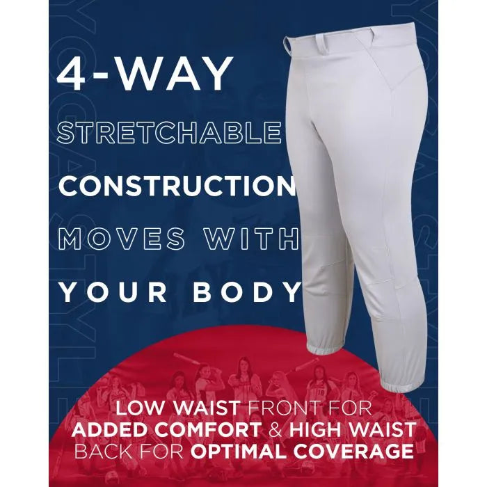 Knicker/Yoga Style Softball Pants, For Womens