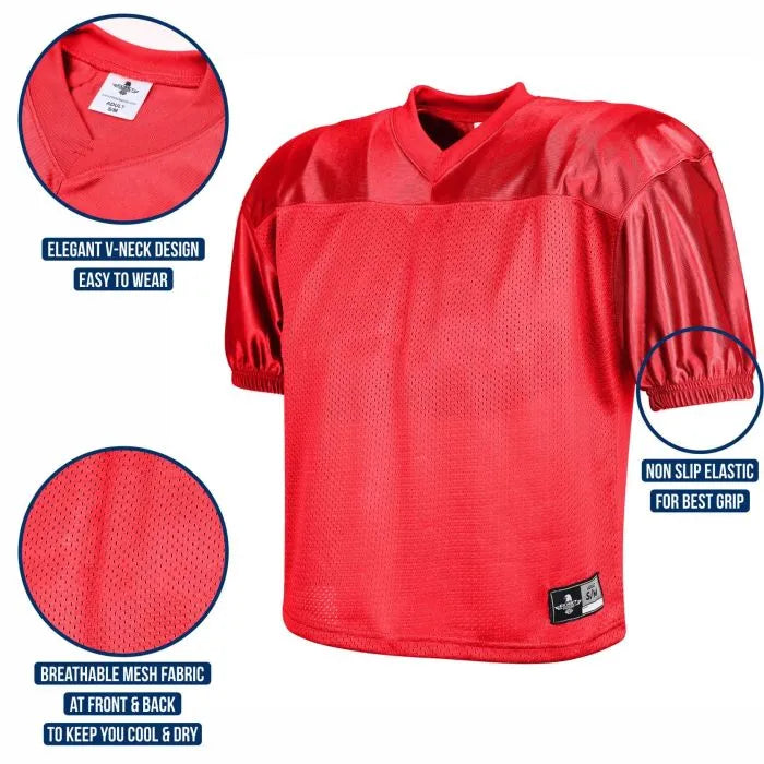 Football Practice Jersey for Boys Red (Youth)