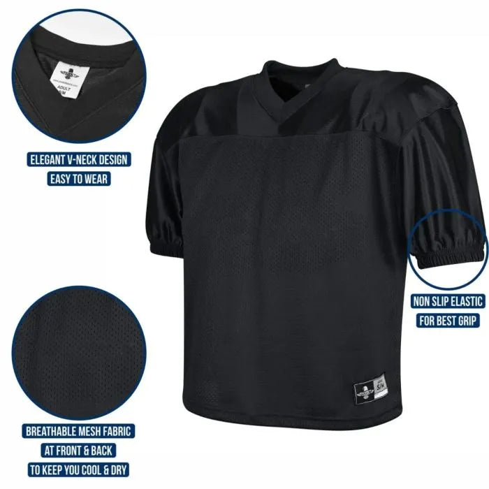 Football Practice Jersey for Boys Black (Youth)