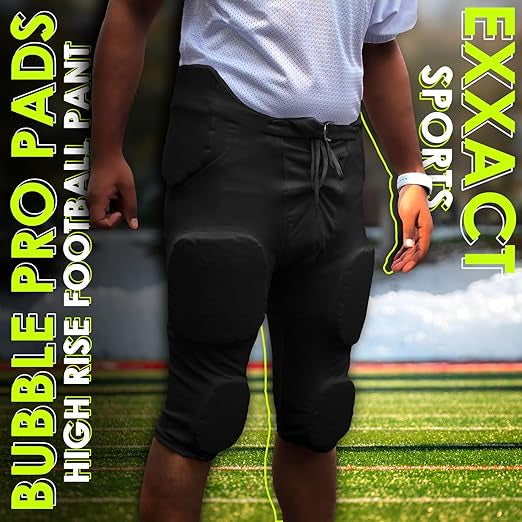 Integrated Men's Football Pants with 7 Bubble Pro Pads (Adult)