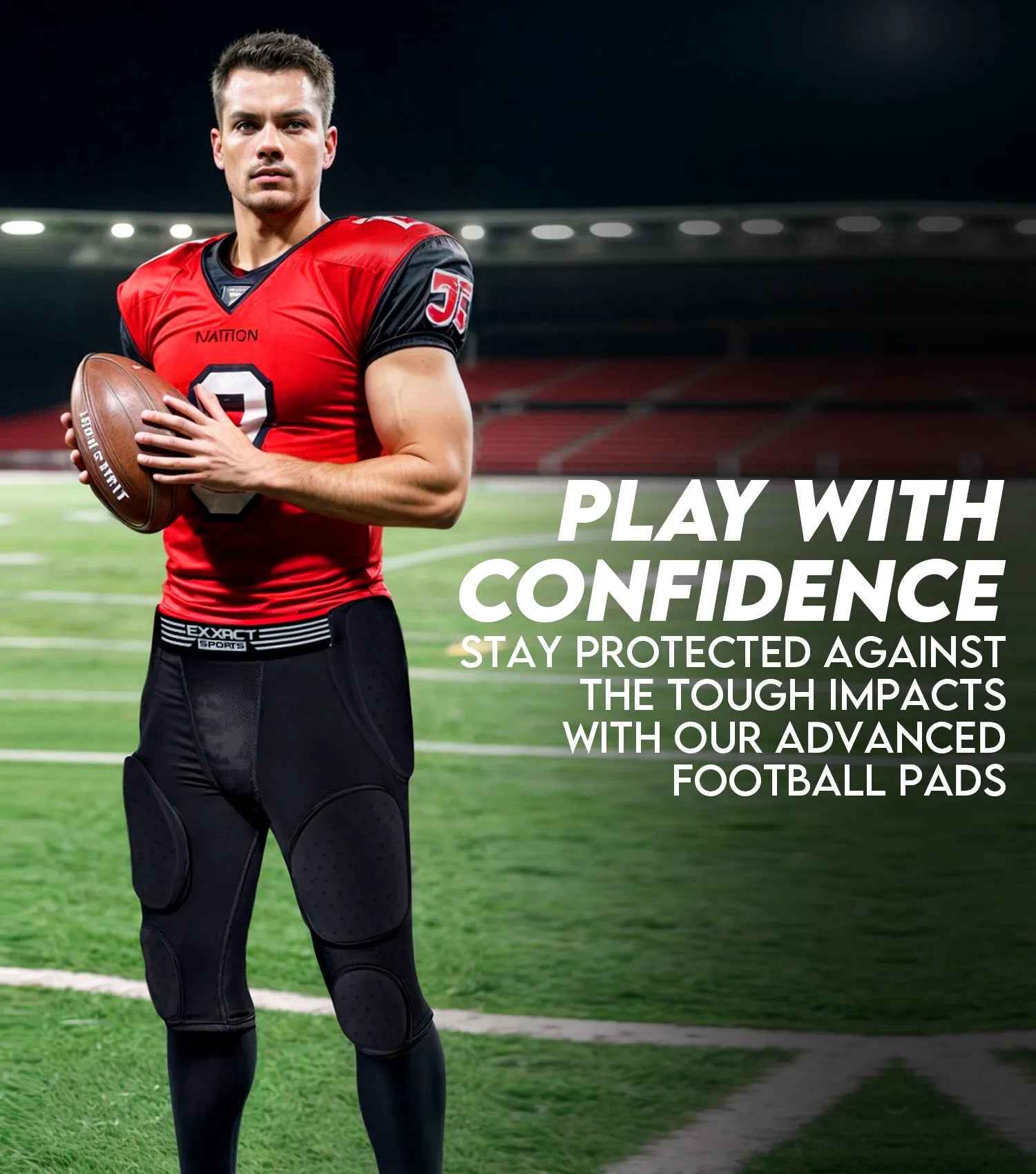 Battle 7 Pad Boys Football Girdle with Cup Pocket ExxactSports