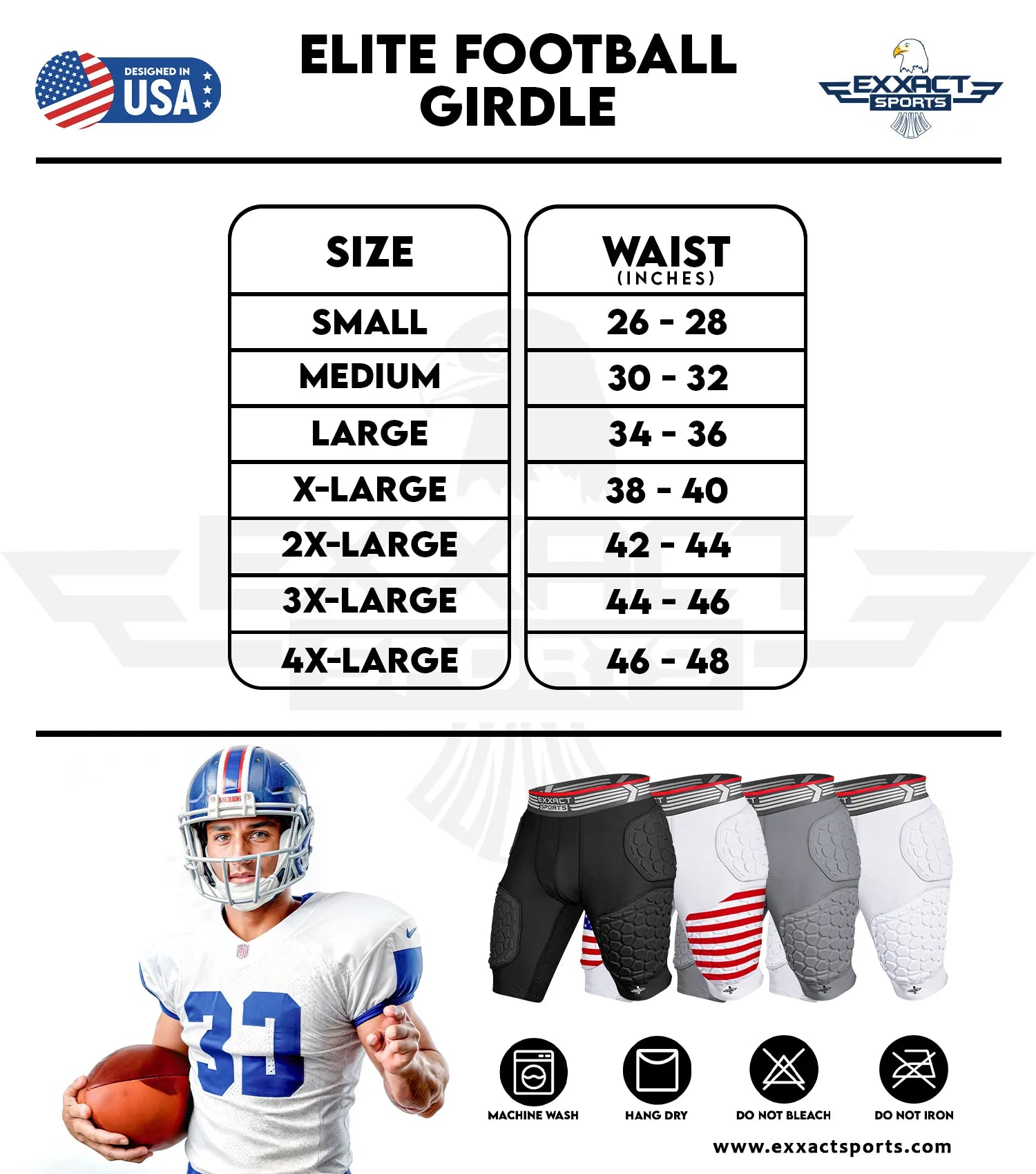 Elite 5-Pad Men Football Girdle with Cup Pocket Black (Adult)