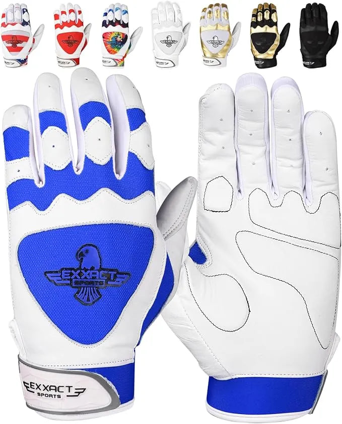 Padded Baseball Batting Gloves for Men & Women Royal Blue