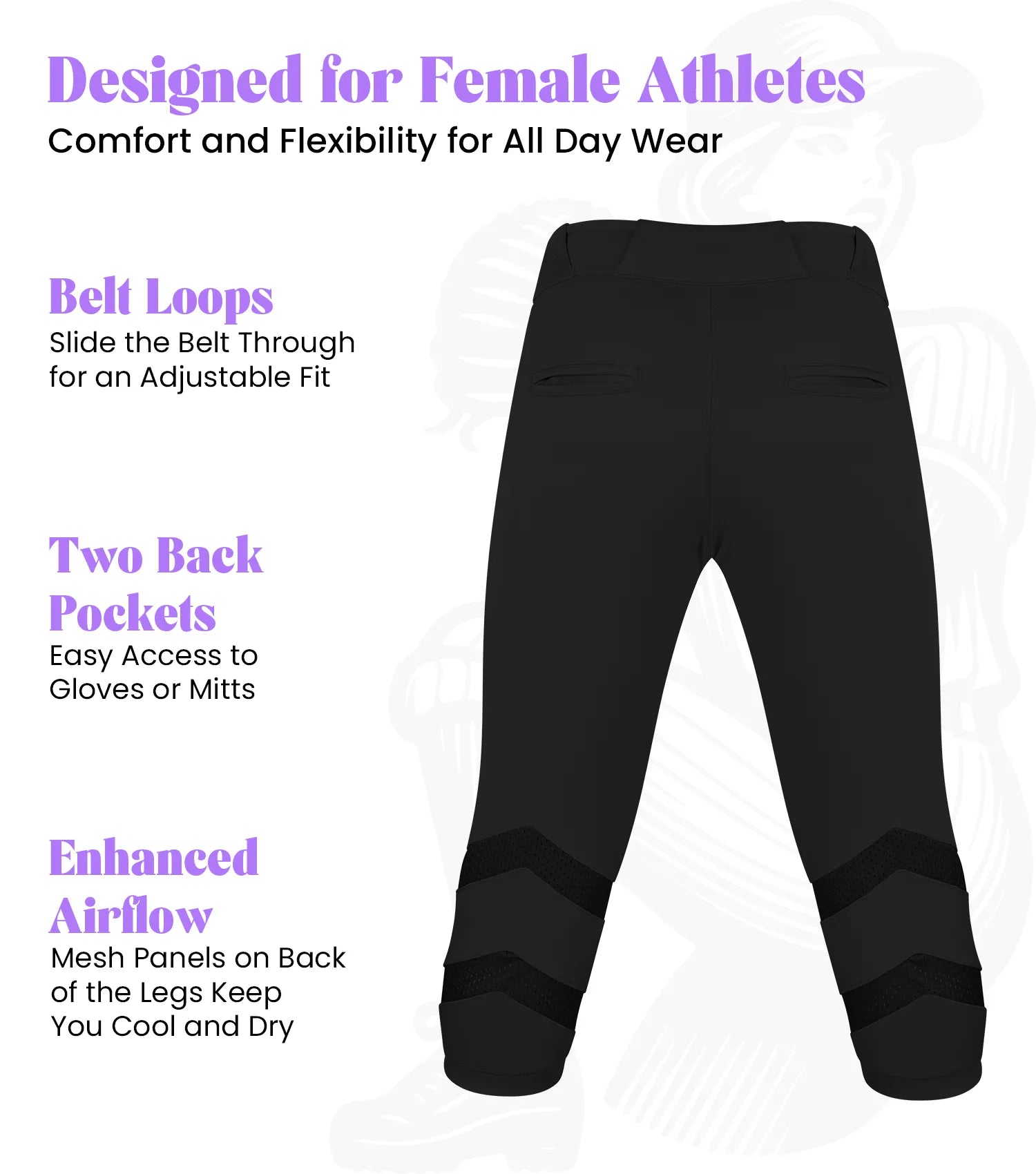 Athletic Softball Pants Women