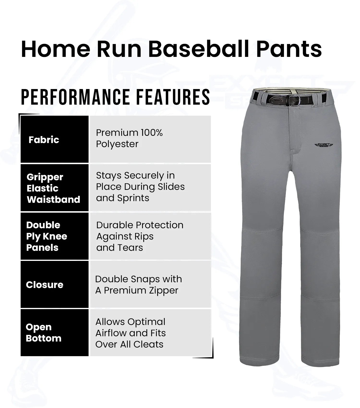 Baseball-homerun-pant-Plain_Youth_Gray