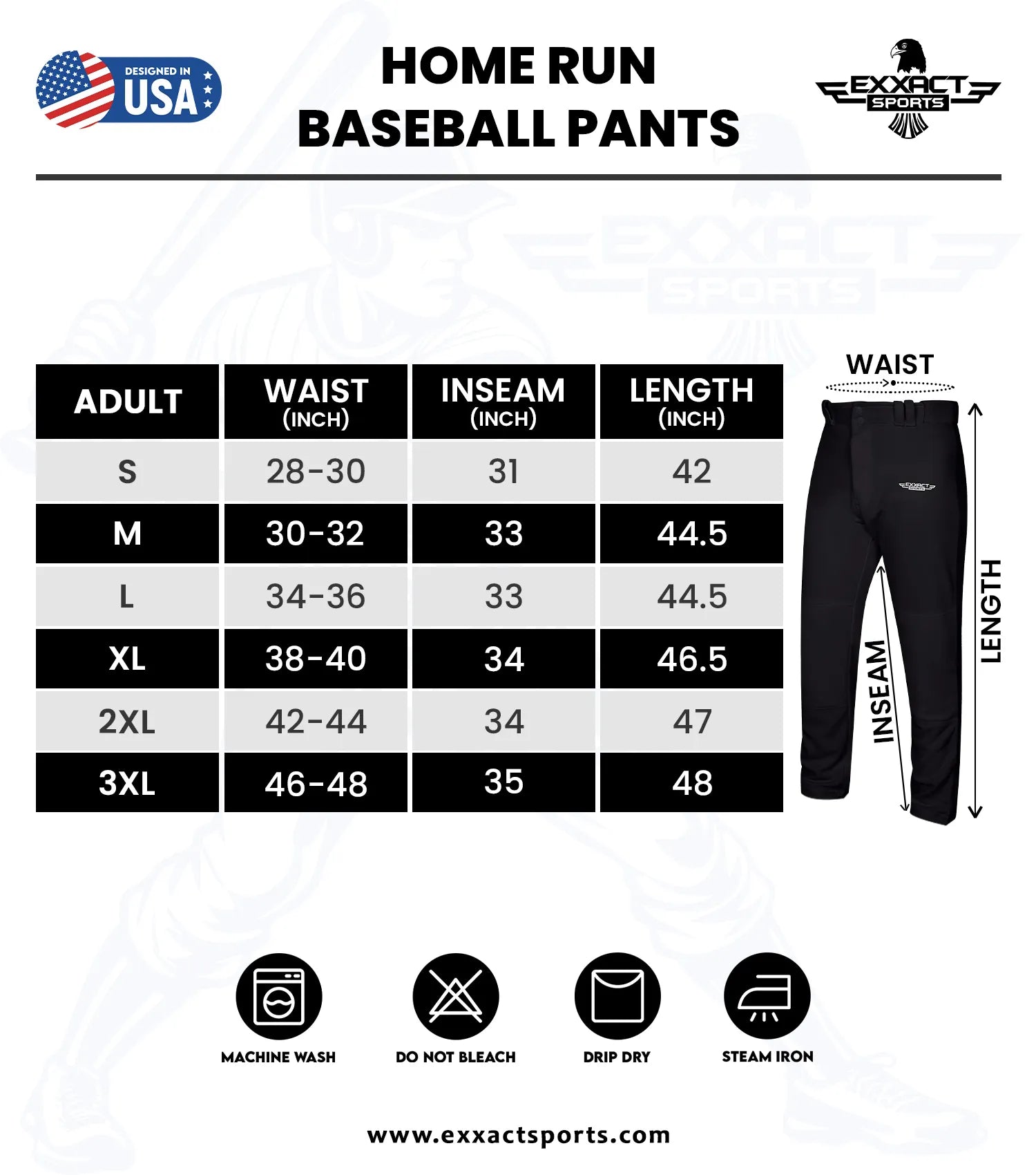 Baseball-homerun-pant-Plain_adult_Gray