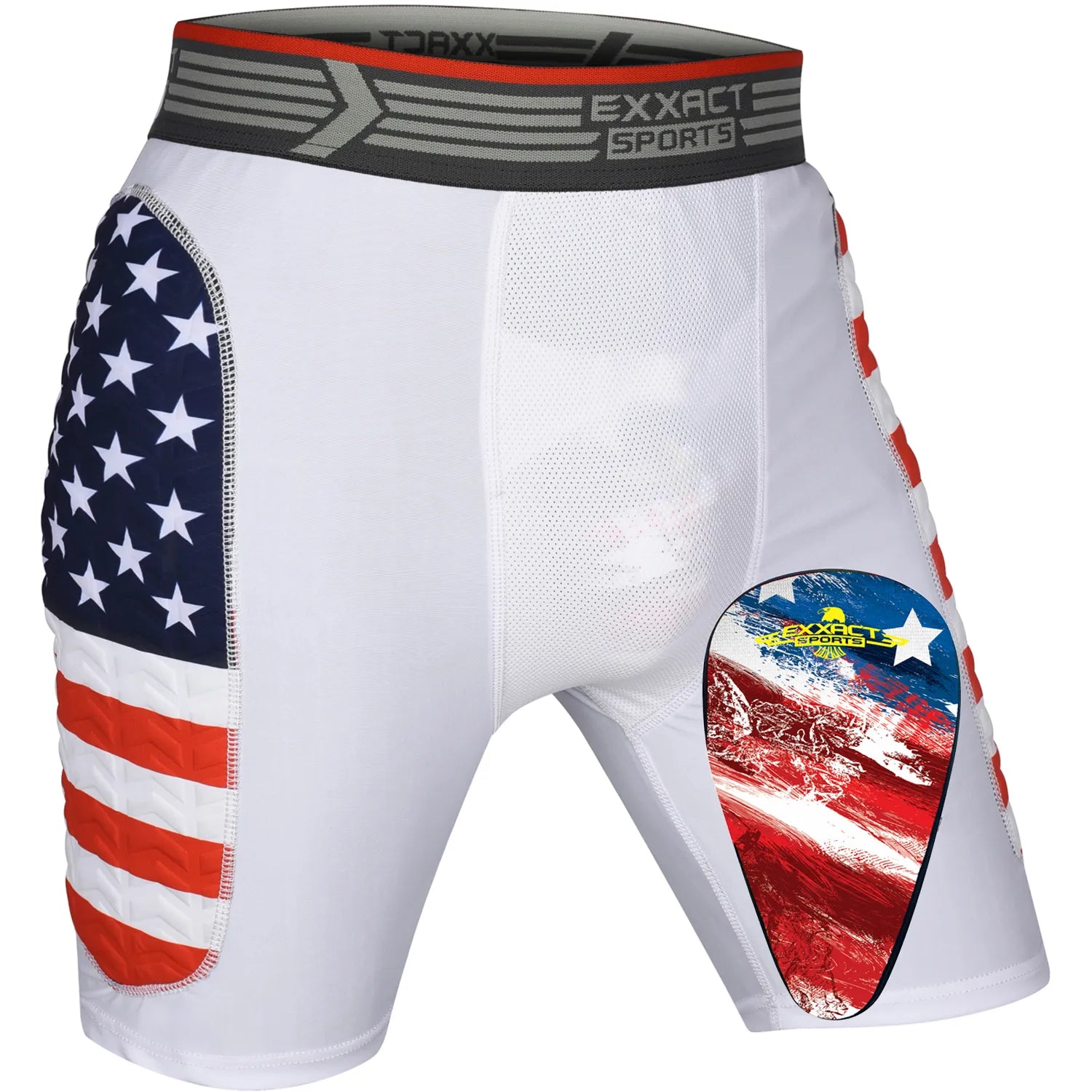 Men's Padded Sliding Shorts with Soft Athletic Cup Patriot