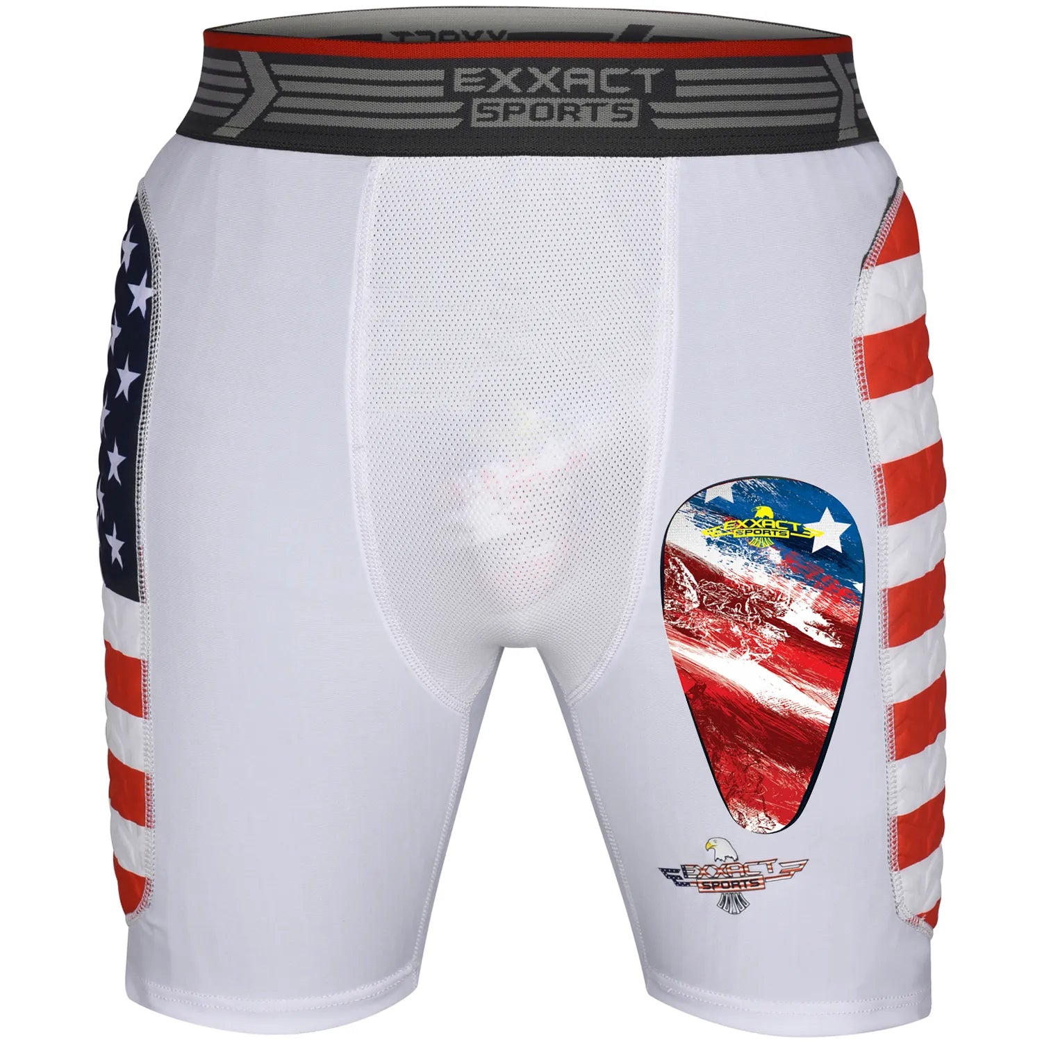 Men's Padded Sliding Shorts with Soft Athletic Cup Patriot