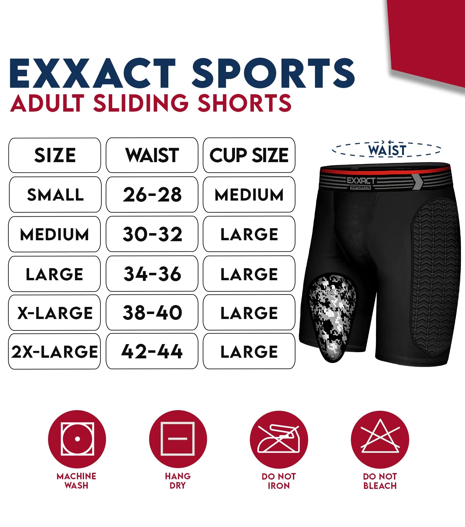Sliding Shorts with Soft Athletic Cup for Mens | Exxact Sports