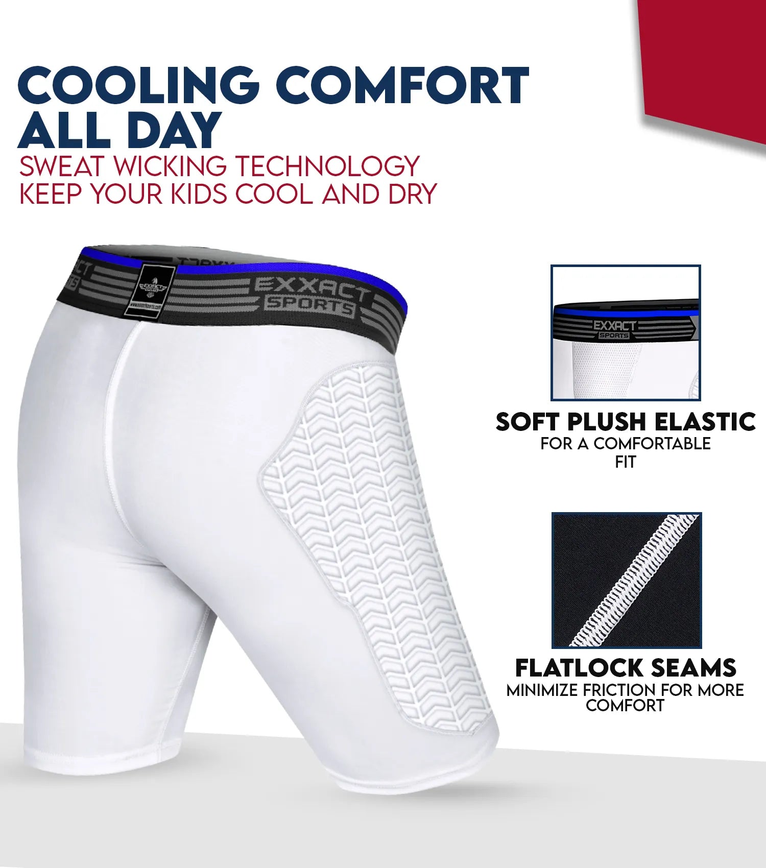 Sliding Shorts with Soft Athletic Cup for Boys