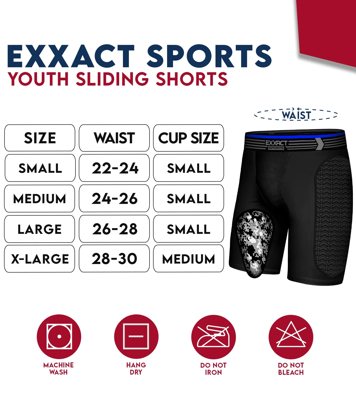 Sliding Shorts with Soft Athletic Cup for Boys