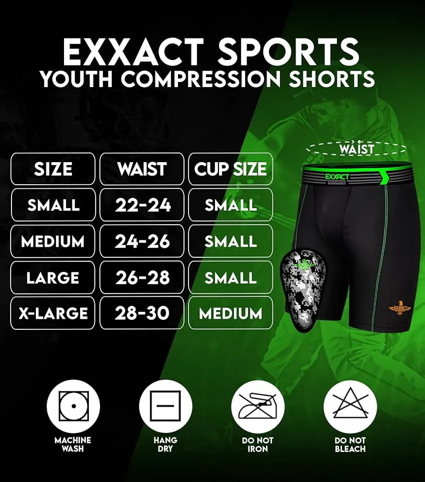 Boys Compression Shorts With Soft Athletic Cup (Youth) | Exxactsports