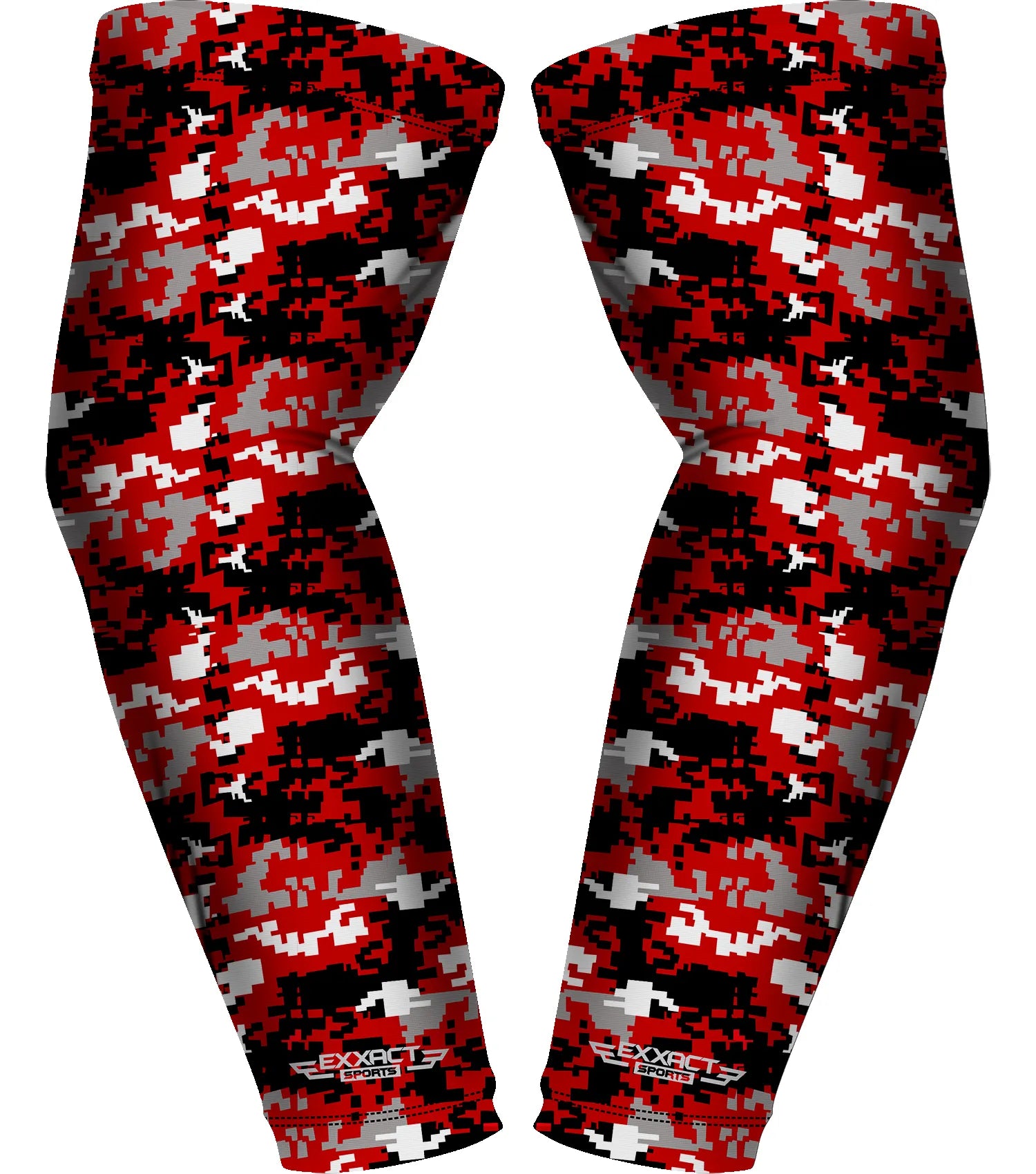 Compression Arm Sleeves for Mens & Womens Youth & Adult - (1 Pair) Red Camo