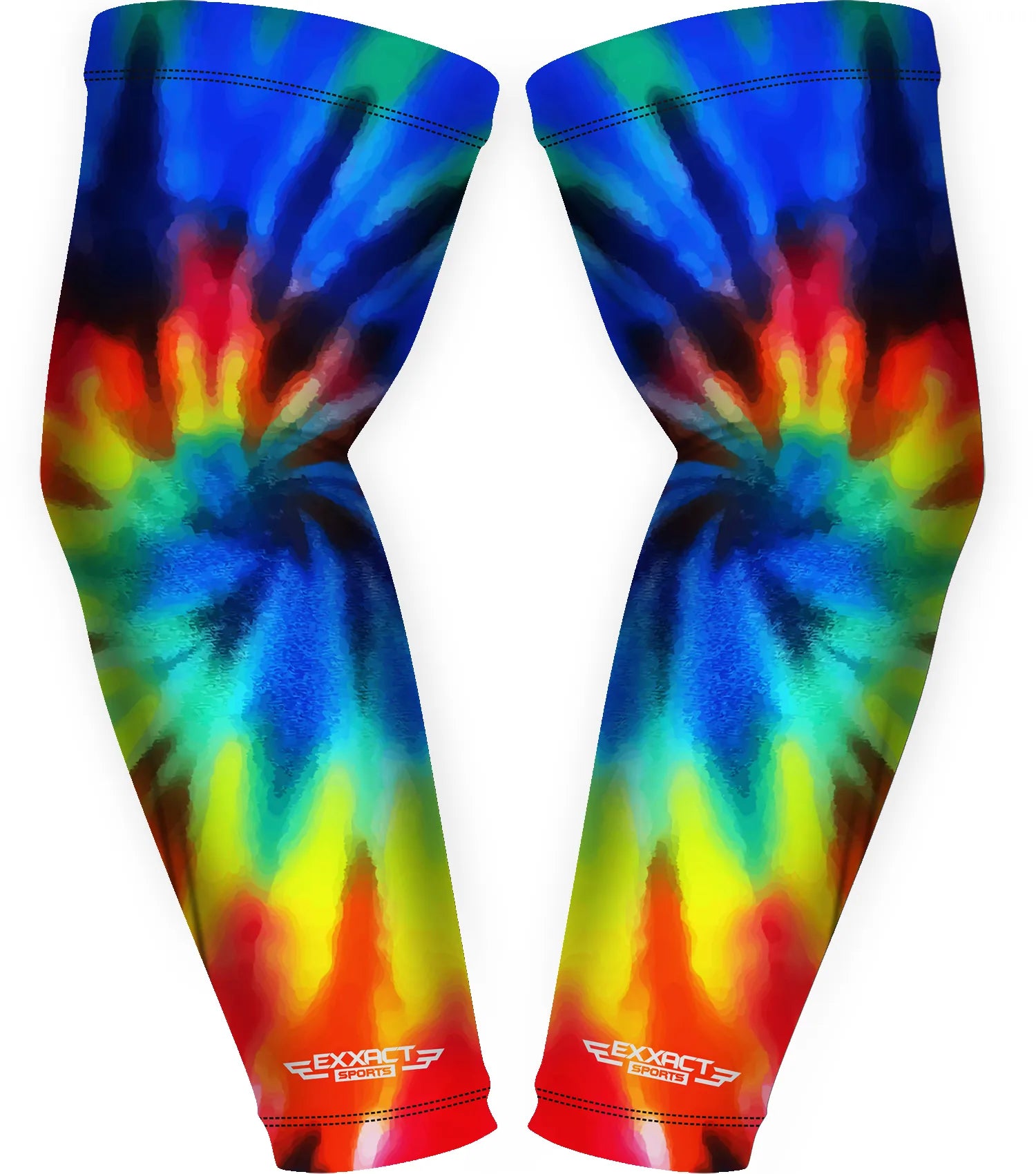 Compression Arm Sleeves for Mens & Womens Youth & Adult - (1 Pair) Tie Dye