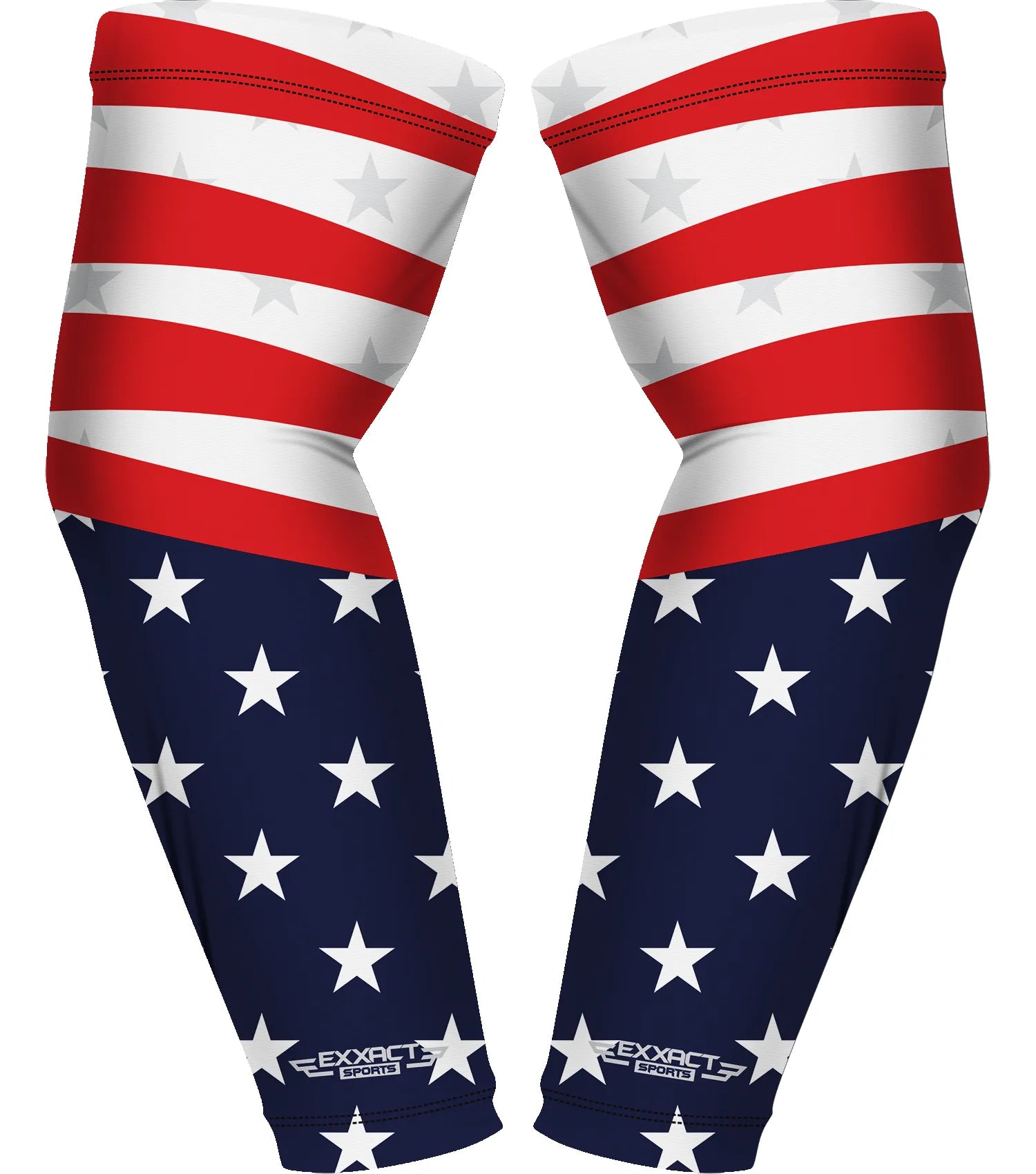 Compression Arm Sleeves for Mens & Womens Youth & Adult - (1 Pair) USA Flag