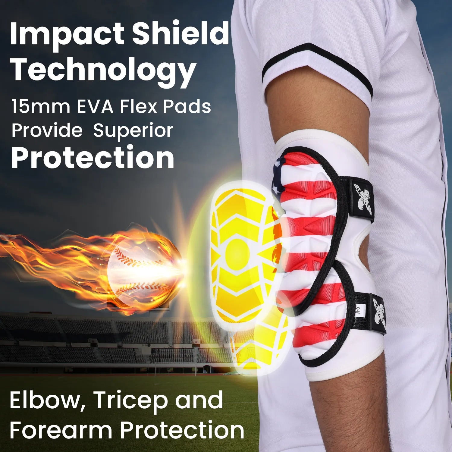 Defender Plus Elbow Guard with Adjustable Straps Youth & Adult