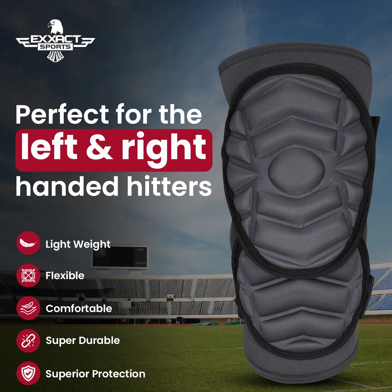 Defender Plus Baseball Elbow Guard with Adjustable Straps (Dark Gray)