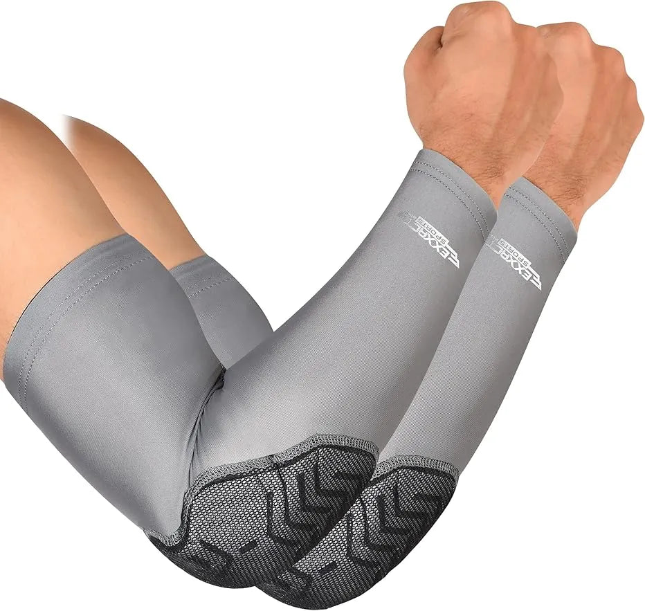 Elbow Pad Mens & Boys Compression Arm Sleeve 1 Pair (Youth, Adult)