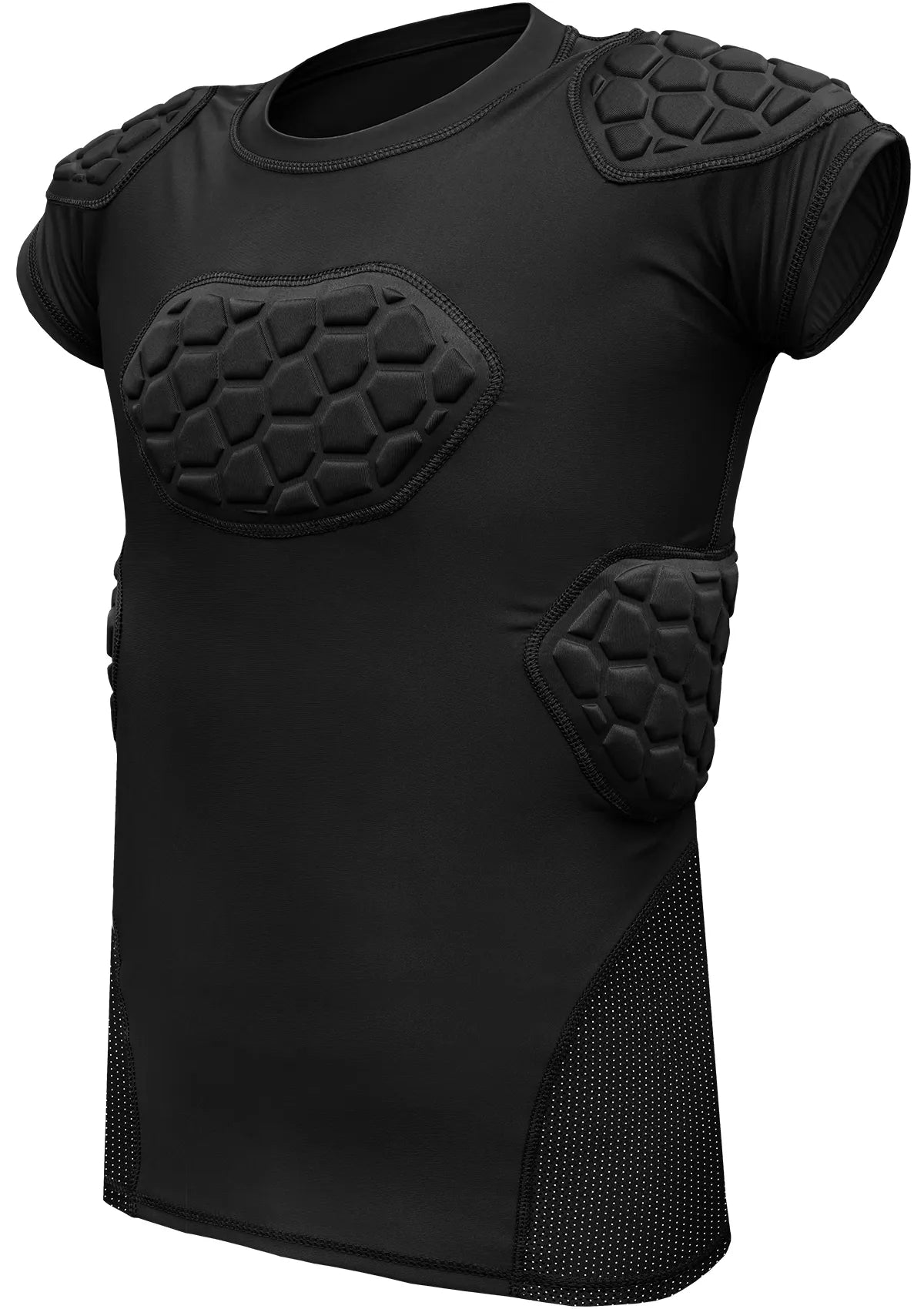 Elite 6-Pad Men's Padded Football Shirt with Chest, Shoulder, Ribs & Spine Protection (Adult)