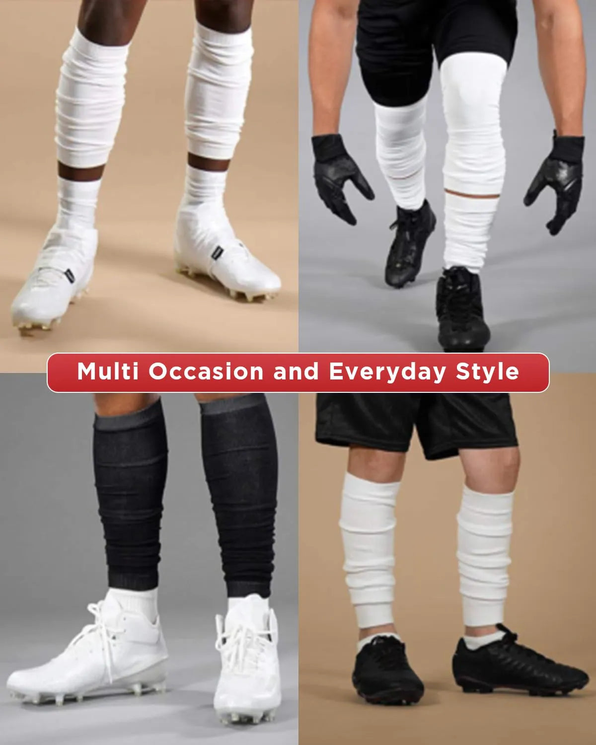 Football Leg Sleeves Men's & Boys (1 Pair) Navy