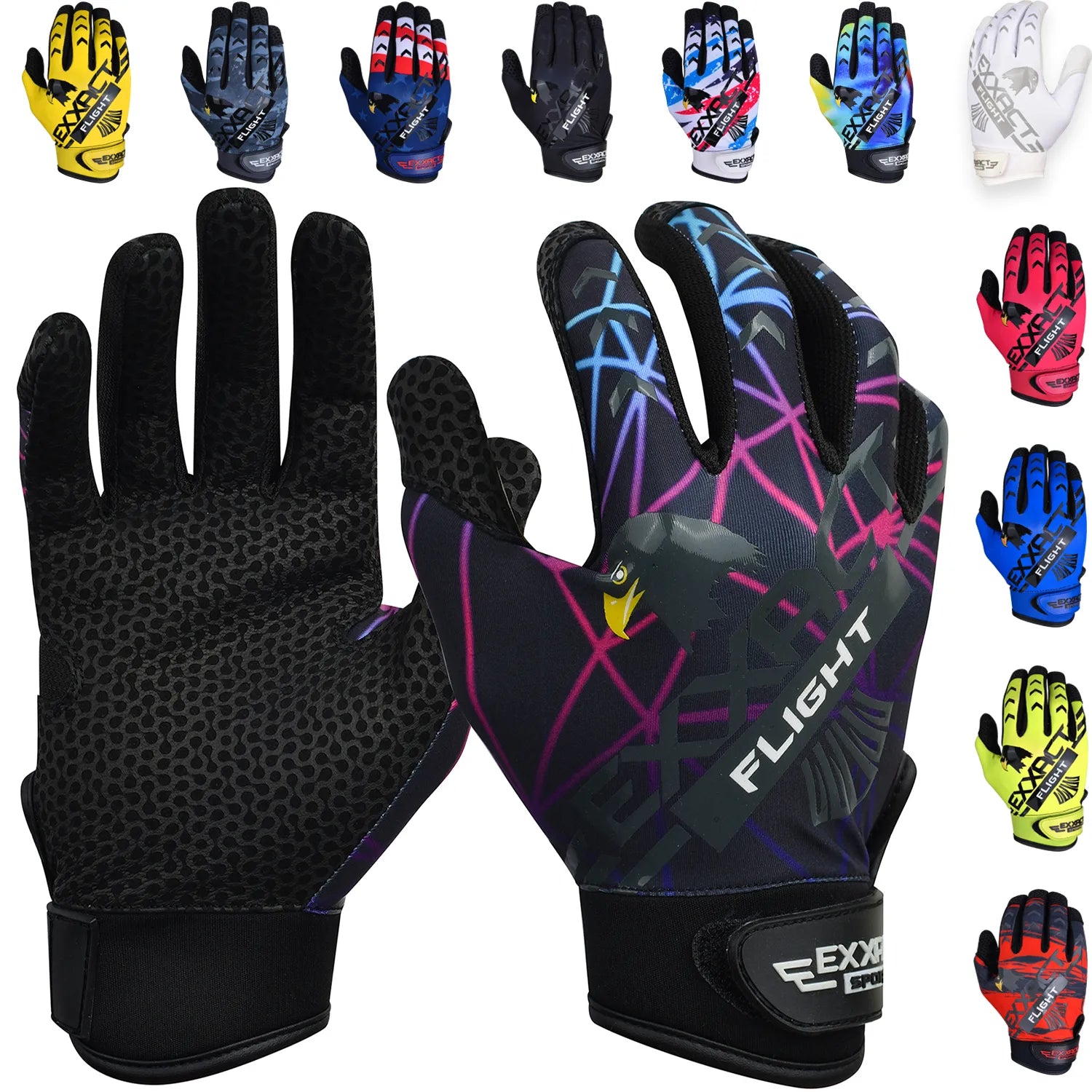 Flight Baseball Batting Gloves For Youth & Adult Lazer