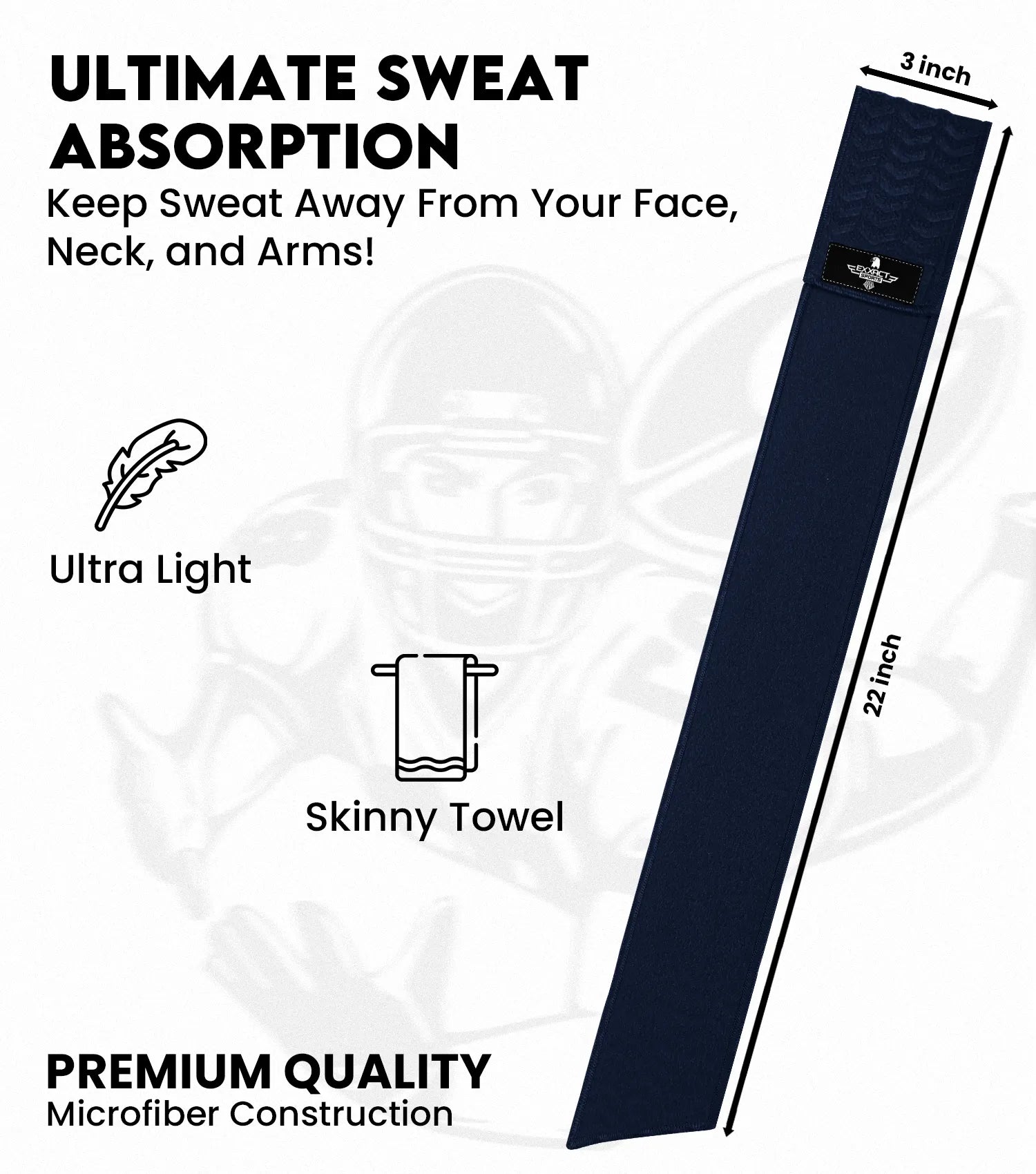 Streamer Football Towel with Hook & Loop Fastener