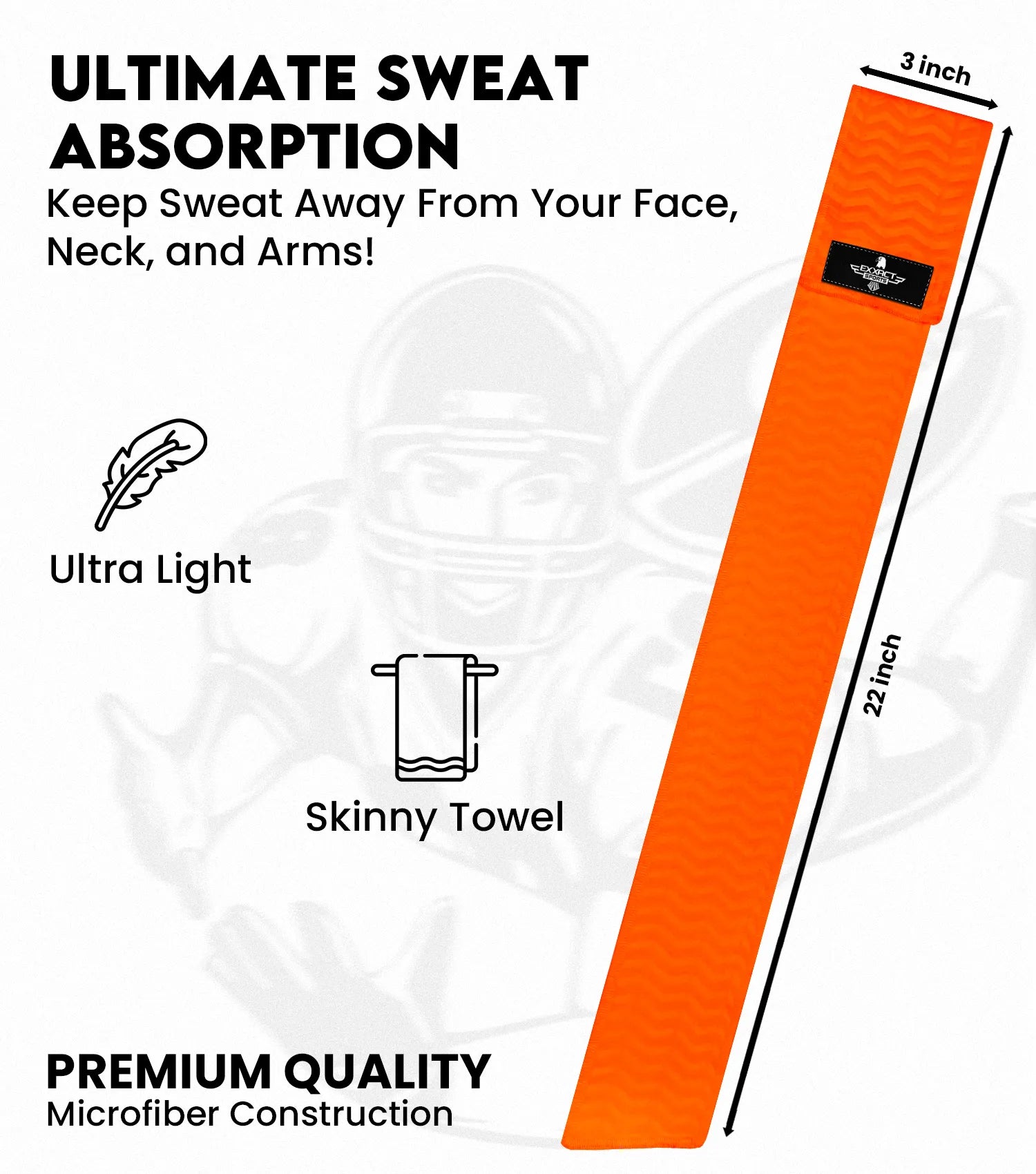 Streamer Football Towel with Hook & Loop Fastener